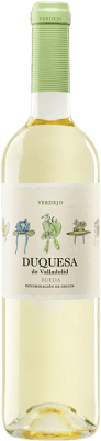 9,95 € Spedizione Gratuita | Vino bianco Lan Duquesa de Valladolid D.O. Rueda Castilla y León Spagna Verdejo Bottiglia 75 cl