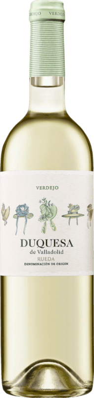 9,95 € Envío gratis | Vino Blanco Lan Duquesa de Valladolid D.O. Rueda Castilla y León España Verdejo 75 cl