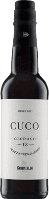 21,95 € 免费送货 | 加强葡萄酒 Barbadillo Cuco Seco — 干型 Oloroso — 奥洛罗索酒 D.O. Jerez-Xérès-Sherry 安达卢西亚 西班牙 Palomino Fino 12 岁 半瓶装 37 cl