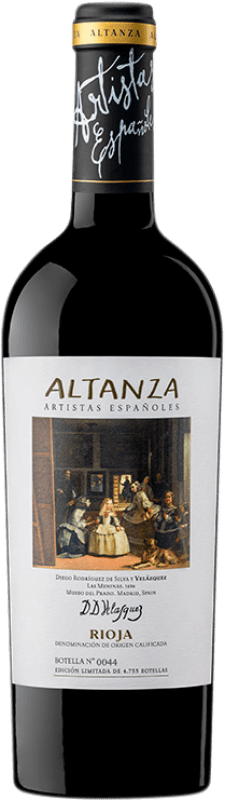 49,95 € Envio grátis | Vinho tinto Altanza Artistas Españoles Velázquez D.O.Ca. Rioja La Rioja Espanha Tempranillo Garrafa 75 cl