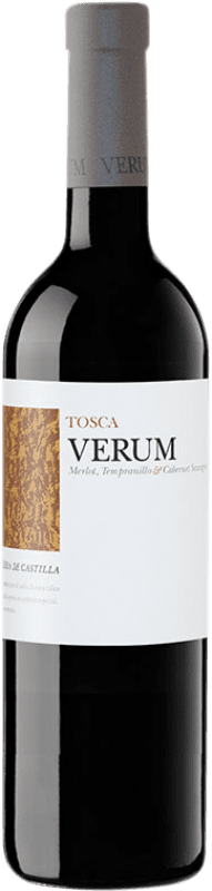 10,95 € 免费送货 | 红酒 Verum 岁 I.G.P. Vino de la Tierra de Castilla 卡斯蒂利亚 - 拉曼恰 西班牙 Tempranillo, Merlot, Cabernet Sauvignon 瓶子 75 cl