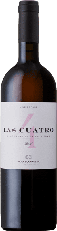 19,95 € Envío gratis | Vino rosado Chozas Carrascal Las Cuatro Comunidad Valenciana España Tempranillo, Merlot, Syrah, Garnacha Botella 75 cl