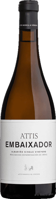 46,95 € Kostenloser Versand | Weißwein Attis Embaixador D.O. Rías Baixas Galizien Spanien Albariño Flasche 75 cl