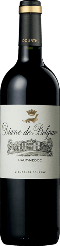 33,95 € Kostenloser Versand | Rotwein Château Belgrave Diane de Belgrave Crianza — Kurze Fassreifung A.O.C. Haut-Médoc Bordeaux Frankreich Merlot, Cabernet Sauvignon, Cabernet Franc, Petit Verdot Flasche 75 cl