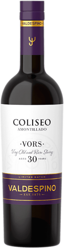 179,95 € Envio grátis | Vinho fortificado Valdespino Amontillado Coliseo V.O.R.S. D.O. Jerez-Xérès-Sherry Andaluzia Espanha Palomino Fino Garrafa Medium 50 cl