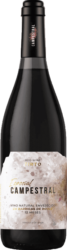 15,95 € 免费送货 | 红葡萄酒 Campestral Envejecido 特别 西班牙 Merlot — 梅洛, Syrah — 西拉, Cabernet Sauvignon — 赤霞珠, Petit Verdot, Tintilla de Rota 瓶装 75 cl