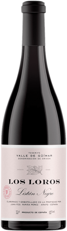 18,95 € Free Shipping | Red wine Fariña Pérez Los Loros D.O. Valle del Güímar Canary Islands Spain Listán Black Bottle 75 cl