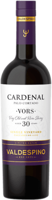 191,95 € 免费送货 | 强化酒 Valdespino Cardenal Palo Cortado V.O.R.S. D.O. Jerez-Xérès-Sherry 安达卢西亚 西班牙 Palomino Fino 瓶子 Medium 50 cl