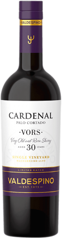 188,95 € 免费送货 | 强化酒 Valdespino Cardenal Palo Cortado VORS D.O. Jerez-Xérès-Sherry 安达卢西亚 西班牙 Palomino Fino 瓶子 Medium 50 cl