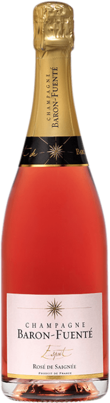 47,95 € 免费送货 | 玫瑰气泡酒 Baron-Fuenté Esprit Rosé de Saignée A.O.C. Champagne 香槟酒 法国 Pinot Black, Pinot Meunier 瓶子 75 cl