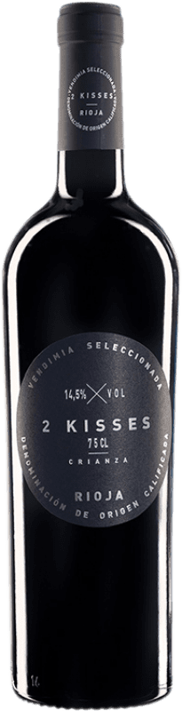16,95 € Spedizione Gratuita | Vino Rosso From Galicia 2 Kisses Crianza — Invecchiato in Botte D.O.Ca. Rioja La Rioja Spagna Tempranillo, Graciano Bottiglia 75 cl