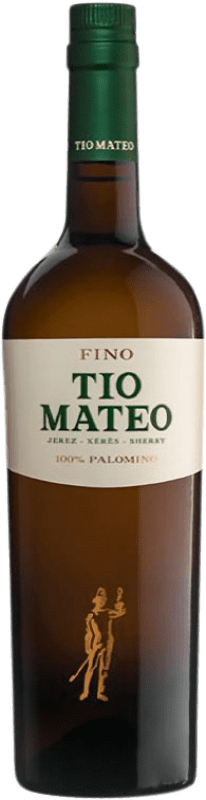 9,95 € 免费送货 | 强化酒 Valdespino Fino Tío Mateo D.O. Jerez-Xérès-Sherry 安达卢西亚 西班牙 Palomino Fino 瓶子 75 cl