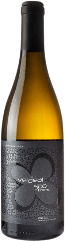 29,95 € Spedizione Gratuita | Vino bianco Verdeal 500 Flores Crianza D.O. Rueda Castilla y León Spagna Verdejo Bottiglia 75 cl