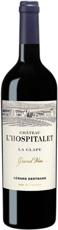 38,95 € Free Shipping | Red wine Gérard Bertrand Château L'Hospitalet Grand Vin La Clape Languedoc France Syrah, Grenache, Mourvèdre Bottle 75 cl