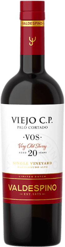 61,95 € Free Shipping | Fortified wine Valdespino CP Palo Cortado Viejo VOS D.O. Jerez-Xérès-Sherry Andalusia Spain Palomino Fino Medium Bottle 50 cl