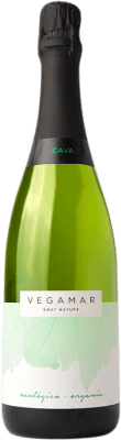 18,95 € Free Shipping | White sparkling Vegamar Ecológico Brut Nature D.O. Cava Catalonia Spain Macabeo, Chardonnay Bottle 75 cl