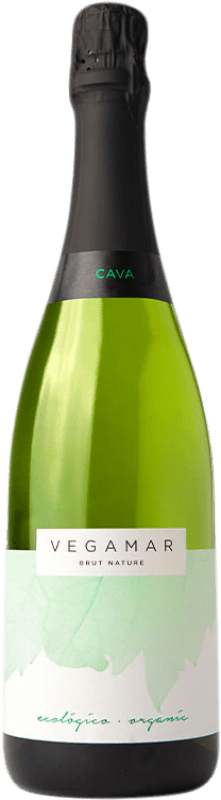 15,95 € Envoi gratuit | Vin Mousseux Blanc Vegamar Brut Nature D.O. Cava Catalogne Espagne Macabeo — Macabeu, Chardonnay Eco — Biologique Bouteille 75 cl