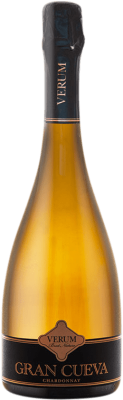 19,95 € Envío gratis | Espumoso blanco Verum Gran Cueva Brut Nature D.O. La Mancha Castilla la Mancha España Chardonnay Botella 75 cl