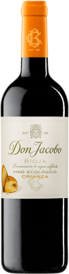 11,95 € 免费送货 | 红葡萄酒 Corral Cuadrado Don Jacobo Crianza — 陈酿 D.O.Ca. Rioja 拉里奥哈 西班牙 Tempranillo — 丹魄 Eco — 生态 有机 天然 75 cl