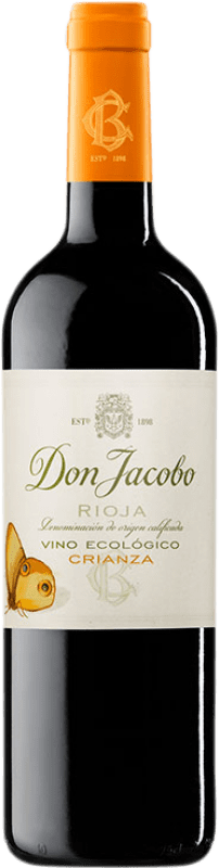 11,95 € Envio grátis | Vinho tinto Corral Cuadrado Don Jacobo Ecológico Crianza D.O.Ca. Rioja La Rioja Espanha Tempranillo Garrafa 75 cl