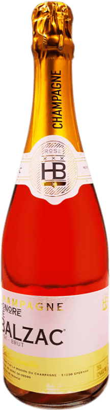 54,95 € Бесплатная доставка | Розовое игристое G.H. Martel Honoré de Balzac Rosé Edition Limitée брют A.O.C. Champagne шампанское Франция Pinot Black, Chardonnay, Pinot Meunier бутылка 75 cl