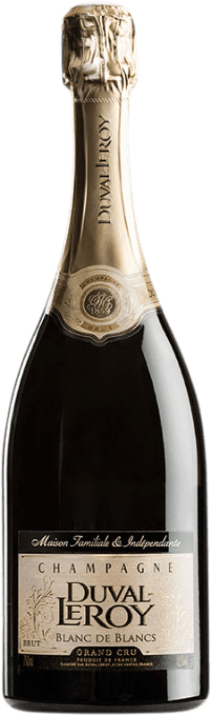 75,95 € Kostenloser Versand | Weißer Sekt Duval-Leroy Prestige Blanc de Blancs Grand Cru A.O.C. Champagne Champagner Frankreich Chardonnay Flasche 75 cl