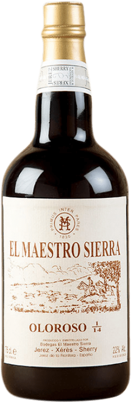 69,95 € 免费送货 | 甜酒 Maestro Sierra Oloroso 1/14 Vinos Viejos D.O. Jerez-Xérès-Sherry 安达卢西亚 西班牙 Palomino Fino 半瓶 37 cl