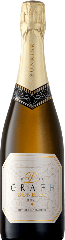 34,95 € 免费送货 | 白起泡酒 Delaire Graff Sunrise Méthode Cap Classique 香槟 I.G. Stellenbosch 斯泰伦博斯 南非 Cabernet Franc, Chardonnay, Chenin White 瓶子 75 cl