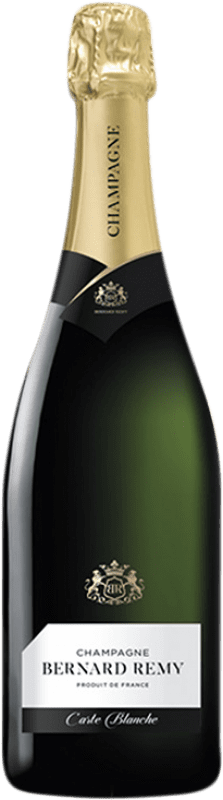 49,95 € Envio grátis | Espumante branco Bernard Remy Carte Blanche A.O.C. Champagne Champagne França Pinot Preto, Chardonnay, Pinot Meunier Garrafa 75 cl
