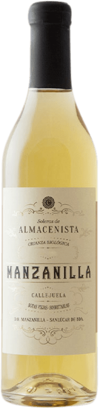 29,95 € Envio grátis | Vinho fortificado Callejuela Pago Añina D.O. Manzanilla-Sanlúcar de Barrameda Andaluzia Espanha Palomino Fino Garrafa Medium 50 cl