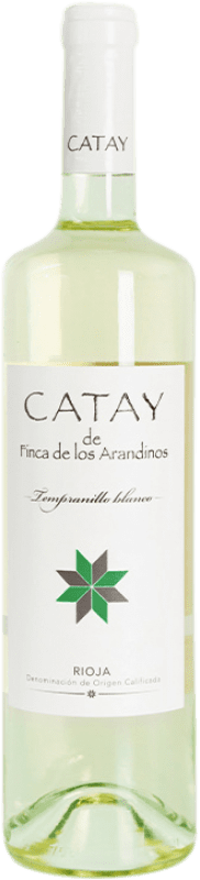 9,95 € Spedizione Gratuita | Vino bianco Finca de Los Arandinos Catay D.O.Ca. Rioja La Rioja Spagna Tempranillo Bianco Bottiglia 75 cl