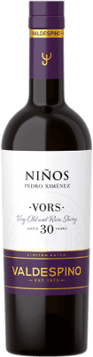 139,95 € Kostenloser Versand | Süßer Wein Valdespino Niños V.O.R.S. D.O. Jerez-Xérès-Sherry Andalusien Spanien Pedro Ximénez Medium Flasche 50 cl