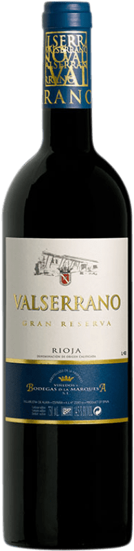 39,95 € Envio grátis | Vinho tinto La Marquesa Valserrano Grande Reserva D.O.Ca. Rioja La Rioja Espanha Tempranillo, Graciano Garrafa 75 cl