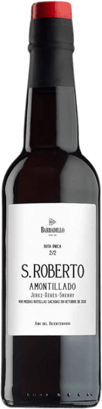 121,95 € Free Shipping | Fortified wine Barbadillo Amontillado S. Roberto Bota Única 2/2 D.O. Jerez-Xérès-Sherry Andalusia Spain Palomino Fino Half Bottle 37 cl