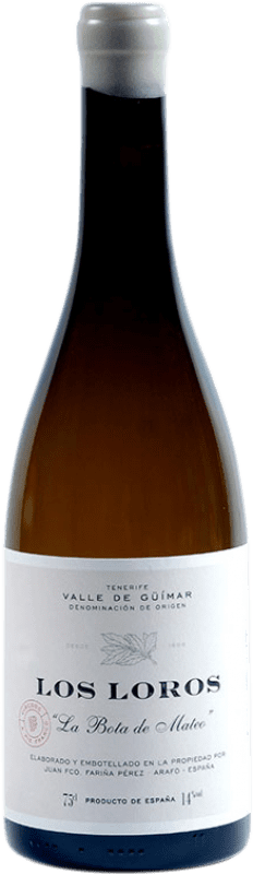 33,95 € Envio grátis | Vinho Branco El Borujo Los Loros La Bota de Mateo D.O. Valle del Güímar Ilhas Canárias Espanha Listán Garrafa 75 cl
