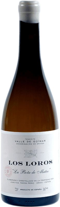 45,95 € Envío gratis | Vino blanco El Borujo Los Loros La Bota de Mateo D.O. Valle del Güímar Islas Canarias España Listán Blanco Botella 75 cl