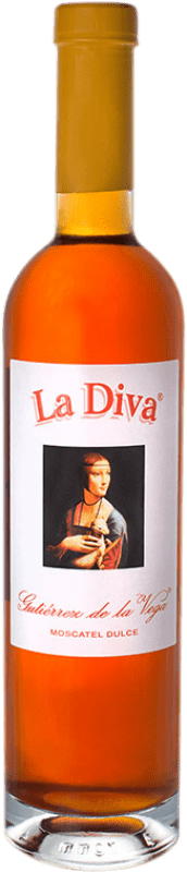 28,95 € Envio grátis | Vinho Doce Gutiérrez de la Vega La Diva Espanha Moscatel Meia Garrafa 37 cl