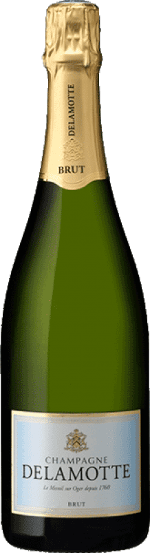 57,95 € Бесплатная доставка | Белое игристое Delamotte брют A.O.C. Champagne шампанское Франция Pinot Black, Chardonnay, Pinot Meunier бутылка 75 cl