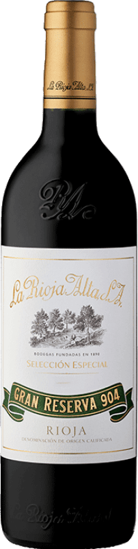 89,95 € 送料無料 | 赤ワイン Rioja Alta 904 グランド・リザーブ D.O.Ca. Rioja ラ・リオハ スペイン Tempranillo, Graciano ボトル 75 cl