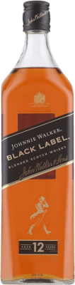 48,95 € 免费送货 | 威士忌混合 Johnnie Walker Black Label 苏格兰 英国 12 岁 瓶子 1 L