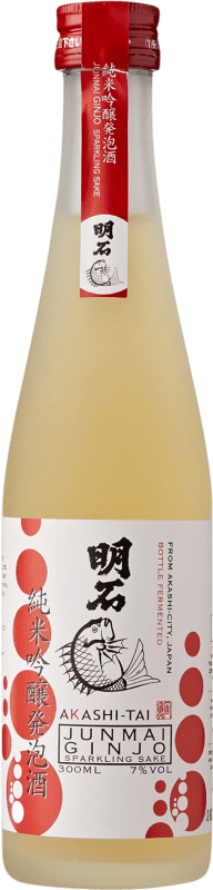 33,95 € Free Shipping | Sake Akashi-Tai Sparkling, Ginjo, Junmai Japan Third-Liter Bottle 30 cl