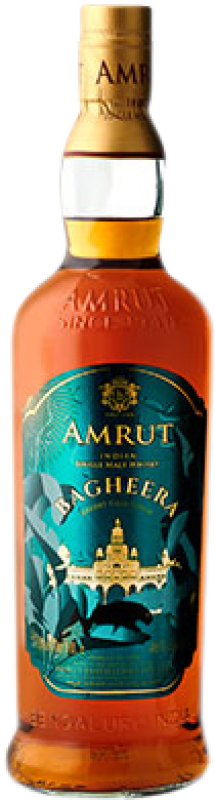86,95 € Бесплатная доставка | Виски из одного солода Amrut Indian Bagheera Индия бутылка 70 cl