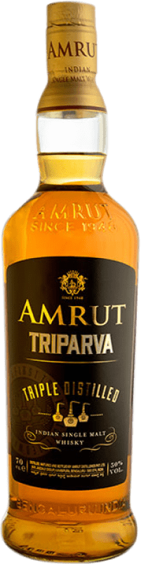 224,95 € Бесплатная доставка | Виски из одного солода Amrut Indian Triparva Triple Distilled Индия бутылка 70 cl