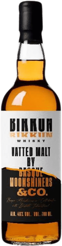 44,95 € Spedizione Gratuita | Whisky Blended Basque Moonshiners Bikkun Vatted Malt Spagna Bottiglia 70 cl