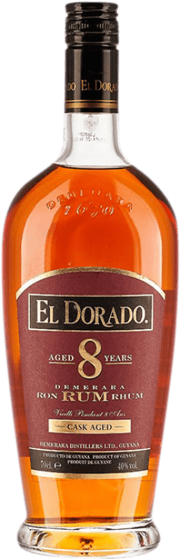 33,95 € Spedizione Gratuita | Rum Demerara El Dorado Guyana 8 Anni Bottiglia 70 cl