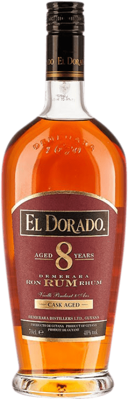 35,95 € Free Shipping | Rum Demerara El Dorado Guyana 8 Years Bottle 70 cl