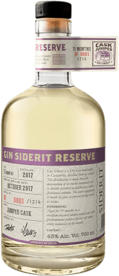 54,95 € Free Shipping | Gin Siderit Cask Juniper Reserve Spain Bottle 70 cl