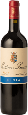 28,95 € Envio grátis | Vinho Tinto Martínez Lacuesta Hinia D.O.Ca. Rioja La Rioja Espanha Tempranillo, Graciano, Mazuelo 75 cl