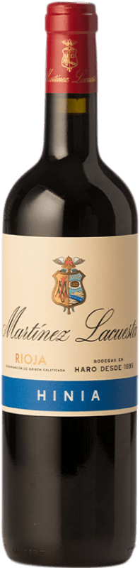 24,95 € Бесплатная доставка | Красное вино Martínez Lacuesta Hinia D.O.Ca. Rioja Ла-Риоха Испания Tempranillo, Graciano, Mazuelo бутылка 75 cl