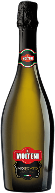 10,95 € Spedizione Gratuita | Spumante bianco Molteni Bianco D.O.C.G. Moscato d'Asti Piemonte Italia Moscato Giallo Bottiglia 75 cl